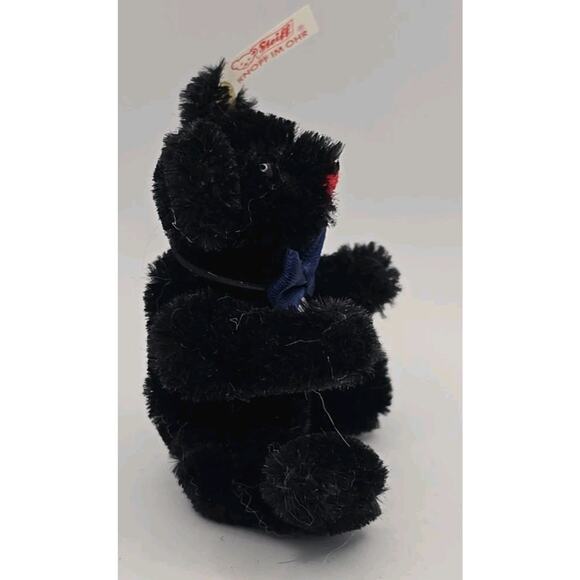 Steiff Club Gift Teddy Bear Black Mini 2000 Jointed Mohair COA & Box U315/8 - Picture 9 of 12